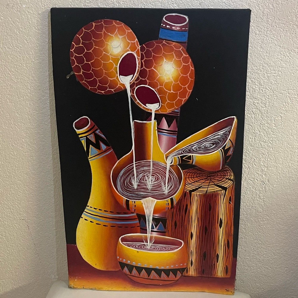 Vibrant African Art Canvas
